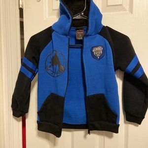 Boy's Dark Blue and Black Hooded Jacket - No Mercy